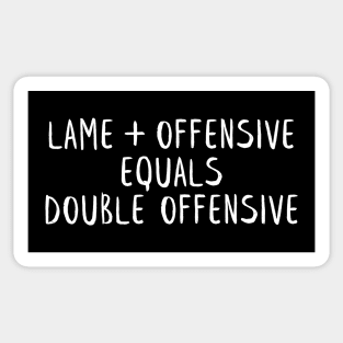 The Office Michael Scott Toby Lame and Offensive Double Offensive White Sticker